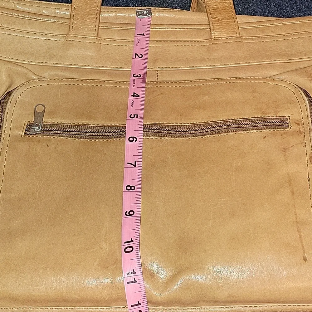 Tan Leather Breifcase Laptop Bag